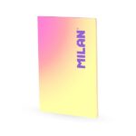 Milan Sunset Taccuino incollato formato A4 a righe da 7 mm - 48 fogli da 95 g/m² microperforati - Colore Giallo/Rosa