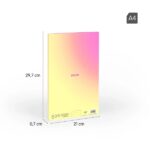 Milan Sunset Taccuino incollato formato A4 a righe da 7 mm - 48 fogli da 95 g/m² microperforati - Colore Giallo/Rosa - immagine 5