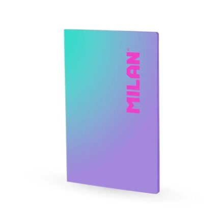 Milan Sunset Taccuino rilegato Formato A4 Righe da 7 mm - 48 fogli da 95 g/m² Microperforati - Colore Viola/Turchese