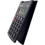 Canon AS-8 Calcolatrice tascabile con display LCD a 8 cifre - Con coperchio rigido pieghevole - Alimentazione a batteria - Colore grigio scuro - immagine 2