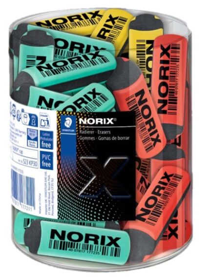Staedtler Norix Espositore con 30 gomme da cancellare - Senza PVC