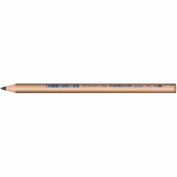 Staedtler Noris Natural 119 Jumbo Matita di grafite triangolare HB 4 mm - Legno certificato FSC - Corpo in legno naturale