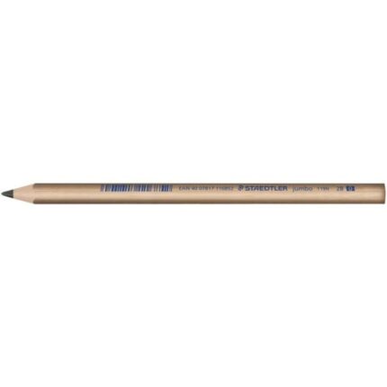 Staedtler Noris Natural 119 Jumbo Matita di grafite triangolare 2B 4 mm - Legno certificato FSC - Corpo color legno naturale