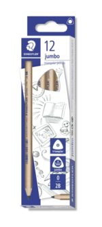 Staedtler Noris Natural 119 Jumbo Matita di grafite triangolare 2B 4 mm - Legno certificato FSC - Corpo color legno naturale - immagine 2