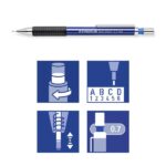 Staedtler Mars Micro 775 Portamine 0,7 mm - Punta metallica retrattile - Mina ammortizzata - Impugnatura in gomma - Clip metallica - Colore blu - immagine 3