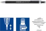 Staedtler Graphite 778 Portamine 0,5 mm - Corpo esagonale nero opaco - Punta metallica retrattile - Mina ammortizzata - Clip metallica - Gomma - immagine 4