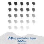 Staedtler Mars Lumograph 100 Astuccio in metallo con 24 matite di grafite di diverse durezze - Elevata resistenza alla rottura - Legno proveniente da foreste certificate - immagine 5