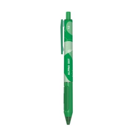 Alpino Dot Penna a sfera retrattile - Punta da 1 mm - Impugnatura morbida - Colore verde