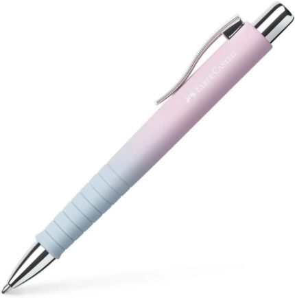 Faber-Castell Poly Ball Flow Edition Blushing Sky Penna a sfera a scatto XB - Forma triangolare ergonomica - Morbida al tatto - Colore rosa/blu sfumato