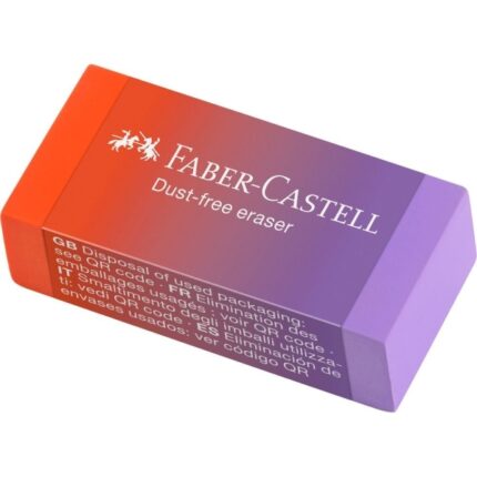 Faber-Castell Dust Free Flow Espositore con 24 gomme da cancellare - Senza PVC - A basso impatto ambientale - Colori assortiti
