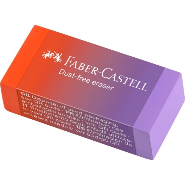 Faber-Castell Dust Free Flow Espositore con 24 gomme da cancellare - Senza PVC - A basso impatto ambientale - Colori assortiti
