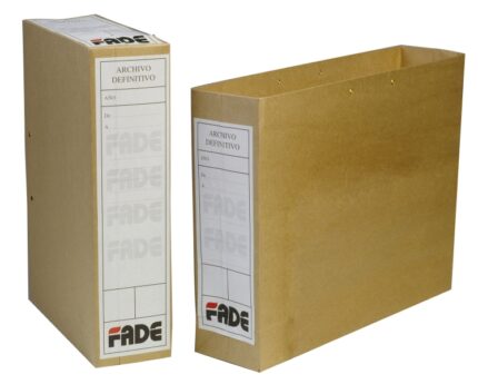 Fade Busta per archiviazione definitiva - Formato Folio - Dorso da 80 mm - Nastro di chiusura - Cartone Kraft microcanalato - Etichette adesive - Colore marrone
