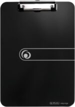 Herlitz Cartellina portadocumenti - Formato A4 - Morsetto metallico - Capacità fino a 80 fogli - Colore nero