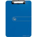Herlitz Cartellina portadocumenti - Formato A4 - Morsetto metallico - Capacità fino a 80 fogli - Colore blu