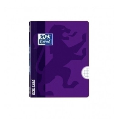 Oxford Taccuino rilegato - Formato A5+ - 48 fogli da 90 g - Griglia 4x4 mm con margine - Copertina in plastica - Anti-trasferimento dell'inchiostro - Colore lilla