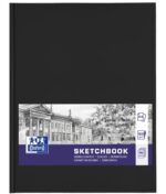 Oxford Oxfart Quaderno da disegno - Formato A4 - 48 fogli da 100 g - Resistente alla cancellazione - Colore nero