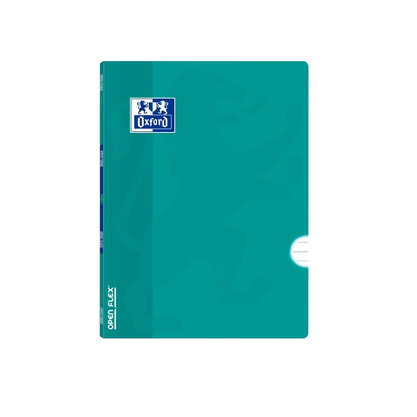 Quaderno rilegato Oxford - Formato A5+ - 48 fogli - Righe orizzontali a 1 linea con margine - Copertina in plastica - Anti-trasferimento dell'inchiostro - Colore acquamarina