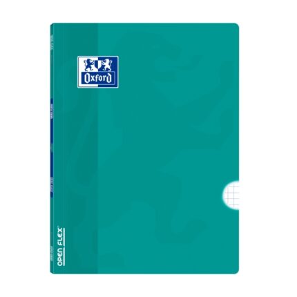 Quaderno rilegato Oxford - Formato A4 - 48 fogli - Quadretti 4x4 mm con margine - Copertina in plastica - Anti-trasferimento dell'inchiostro - Colore acquamarina
