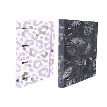 Oxford Europeanbinder Dreamtech Raccoglitore ad anelli - Formato A4+ - Chiusura con elastico - Include ricambio di fogli a quadretti 5x5 mm - Dorso da 45 mm - Colori assortiti