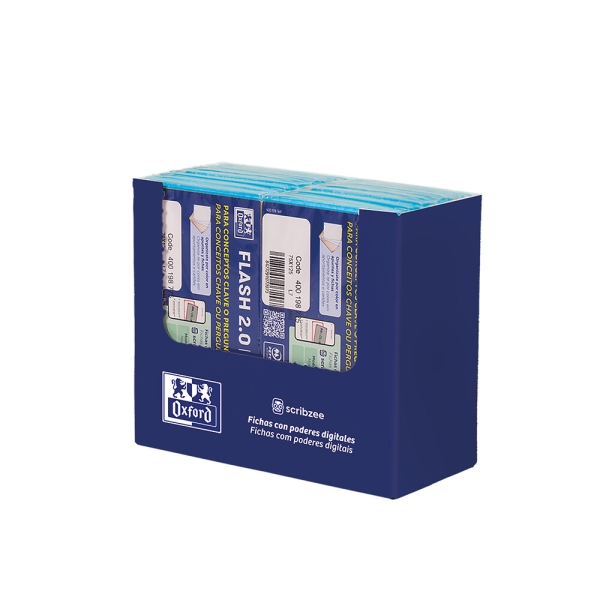 Oxford Expositor con 14 confezioni da 30 FlashCards 2.0 - Formato A7 - Righe orizzontali a 1 linea - Cartoncino da 250 g - Digitalizzazione dei testi con app - Colore turchese Oxford Expositor con 14 confezioni da 30 FlashCards 2.0 - Formato A7 - Righe orizzontali a 1 linea - Cartoncino da 250 g - Digitalizzazione dei testi con app - Colore turchese