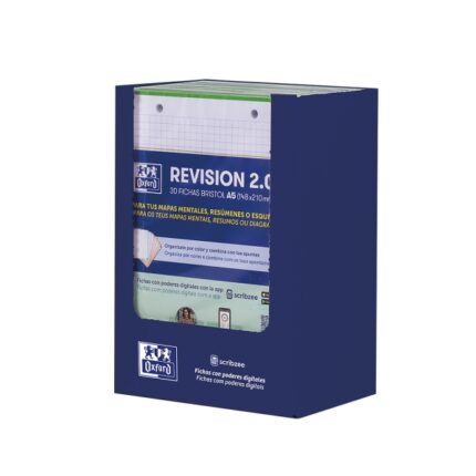 Oxford Expositor con 10 confezioni da 30 FlashCards 2.0 - Formato A5 - Griglia 5x5 mm - Cartoncino da 250 g - Digitalizzazione dei testi con app - Colore verde