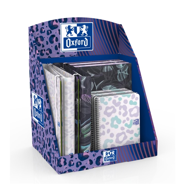 Espositore Oxford Dream Tech con 14 prodotti - 5 quaderni a spirale A4+ - 5 quaderni a spirale A5+ - 4 raccoglitori ad anelli A4+ - Colori assortiti Espositore Oxford Dream Tech con 14 prodotti - 5 quaderni a spirale A4+ - 5 quaderni a spirale A5+ - 4 raccoglitori ad anelli A4+ - Colori assortiti