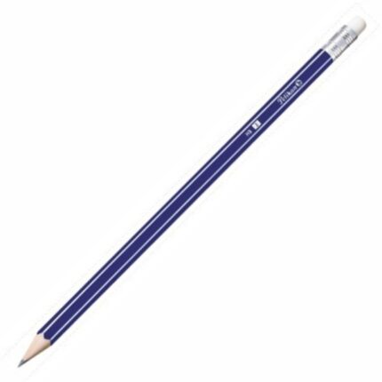 Pelikan CJ12 Matita di grafite HB con gomma - Esagonale - Ergonomica - Legno verniciato - Colore blu
