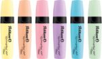 Pelikan Textmarker 490 Confezione da 6 evidenziatori fluorescenti pastello - Ergonomico - Non traspare sulla carta - Colori assortiti