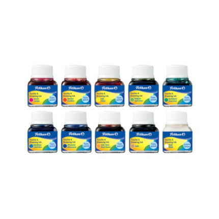 Pelikan 523 Confezione da 10 inchiostri cinesi - 10 ml - Pigmentazione intensa - Colori assortiti