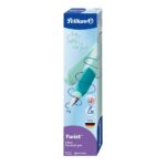 Pelikan Twist Penna Stilografica - Punta M - Ambidestra - Sezione Triangolare Trasversale - Include 2 Cartucce d'Inchiostro - Colore Menta - immagine 5