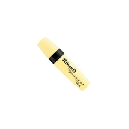 Pelikan Textmarker 490 Evidenziatore fluorescente - Ergonomico - A base d'acqua - Punta smussata con 3 larghezze di tratto - Colore giallo pastello