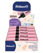 Pelikan Textmarker 490 Evidenziatore fluorescente - Ergonomico - A base d'acqua - Punta smussata con 3 larghezze di tratto - Colore rosa pastello - immagine 2