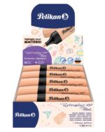Pelikan Textmarker 490 Evidenziatore fluorescente - Ergonomico - A base d'acqua - Punta smussata con 3 larghezze di tratto - Colore pesca - immagine 2