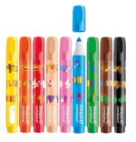 Pelikan Combino Jumbo Confezione da 9 pennarelli colorati - Lavabili - Atossici - 2 spessori di tratto - Punta in fibra - Colori assortiti - immagine 3