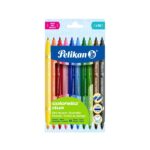 Pelikan Colorella Duo Confezione da 10 pennarelli colorati - Punta fine e spessa - Inchiostro a base d'acqua - Tappo ventilato - Colori assortiti