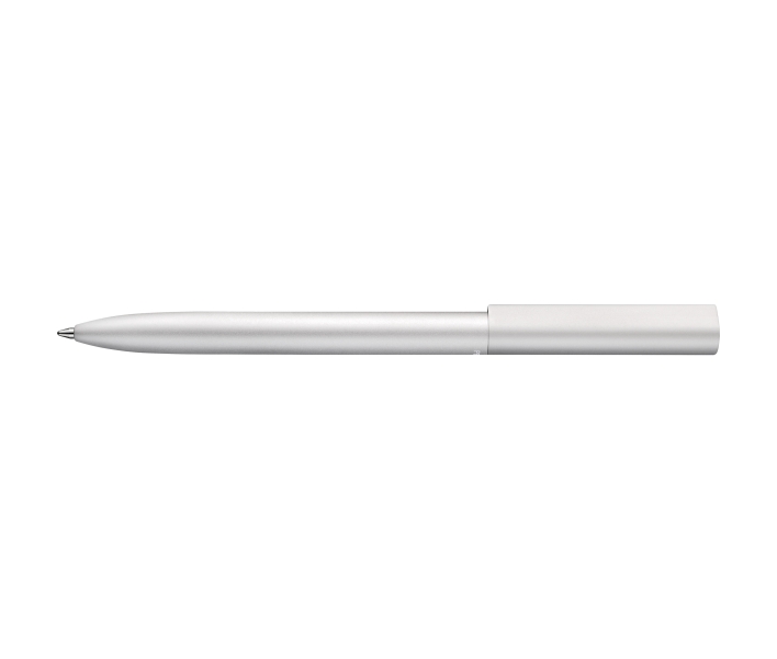 Pelikan Ineo Penna a sfera a scatto - Tratto da 1 mm - Meccanismo a rotazione - Ricarica 337M Blu - Alluminio anodizzato satinato - Confezione regalo in metallo - Colore Brisa
