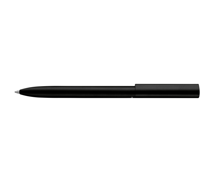 Pelikan Ineo Penna a sfera a scatto - Tratto da 1 mm - Meccanismo a rotazione - Ricarica 337M blu - Alluminio anodizzato satinato - Confezione regalo in metallo - Colore nero