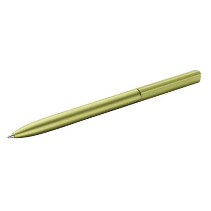 Pelikan Ineo Penna a sfera a scatto - Tratto da 1 mm - Meccanismo a rotazione - Ricambio 337M blu - Alluminio anodizzato satinato - Confezione regalo in metallo - Colore Verde Oasis