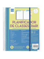 Finocam Organizer Pianificatore di Lezioni senza Data in Catalano per Insegnanti - 1 Giorno per Pagina - Formato 4º - 155x212mm - Copertina in Polipropilene - Carta da 80g/m2 - Spirale - Colore Blu