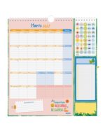 Finocam Sep Calendario da parete - 16 mesi - Vista mensile - Formato Plus - 215x325 mm - Doppia spirale metallica - Carta da 140 g/m² - Spazio per appunti - Anello porta penna - Multicolore - immagine 3