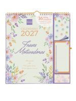 Finocam Sep Calendario da parete - 16 mesi - Vista mensile - Formato Plus - 215x325 mm - Doppia spirale metallica - Carta da 140 g/m² - Spazio per appunti - Anello porta penna - Multicolore