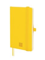 Finocam Nexo Quaderno a Copertina Morbida - 72 Fogli - 90x150mm - Carta Crema da 80g/m² - Liscia - Tasca Interna - Chiusura con Elastico - Fogli Microperforati - Colore Giallo
