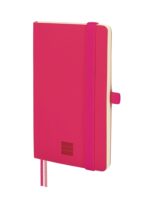 Finocam Nexo Quaderno a copertina morbida - 72 fogli - 90x150 mm - Carta color crema da 80 g/m² - Liscio - Tasca interna - Chiusura con elastico - Fogli microperforati - Colore fucsia