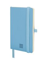 Finocam Nexo Quaderno a Copertina Morbida - 72 Fogli - 90x150mm - Carta Crema da 80g/m2 - Liscia - Tasca Interna - Chiusura con Elastico - Fogli Microperforati - Colore Azzurro