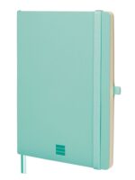 Finocam Nexo Quaderno a copertina morbida - 72 fogli - Formato A5 - 148x210 mm - Carta crema da 80 g/m² - Liscia - Tasca interna - Chiusura con elastico - Fogli microperforati - Colore turchese