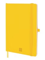 Finocam Nexo Quaderno a Copertina Morbida - 72 Fogli - Formato A5 - 148x210 mm - Carta Crema da 80 g/m² - Liscia - Tasca Interna - Chiusura con Elastico - Fogli Microperforati - Colore Giallo