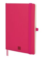Finocam Nexo Quaderno a copertina morbida - 72 fogli - Formato A5 - 148x210 mm - Carta crema da 80 g/m² - Liscio - Tasca interna - Chiusura con elastico - Fogli microperforati - Colore fucsia