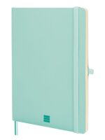 Finocam Nexo Quaderno a copertina morbida - 72 fogli - Formato B5 - 176x250 mm - Carta crema da 80 g/m² - Liscio - Tasca interna - Chiusura con elastico - Fogli microperforati - Colore turchese