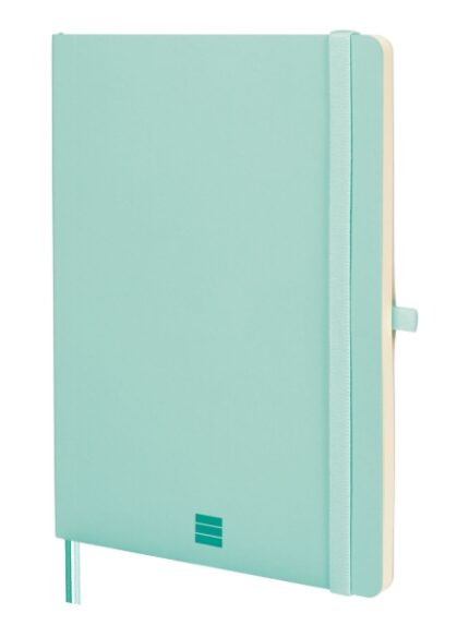 Finocam Nexo Quaderno a copertina morbida - 72 fogli - Formato B5 - 176x250 mm - Carta crema da 80 g/m² - Liscio - Tasca interna - Chiusura con elastico - Fogli microperforati - Colore turchese