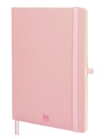 Finocam Nexo Quaderno a Copertina Morbida - 72 Fogli - Formato B5 - 176x250 mm - Carta Crema da 80 g/m² - Liscio - Tasca Interna - Chiusura con Elastico - Fogli Microperforati - Colore Rosa
